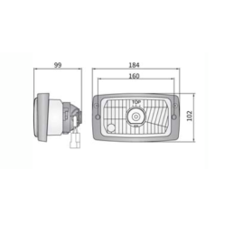 Headlight lamp Fendt Zetor Massey 3 functions