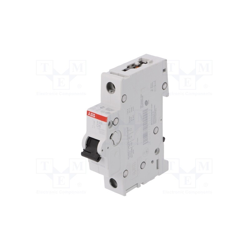 1 pcs x ABB - 2CDS251001R0061 - Circuit breaker, 230/400VAC, Inom: 6A, Poles: 1, Charact: D, 6kA