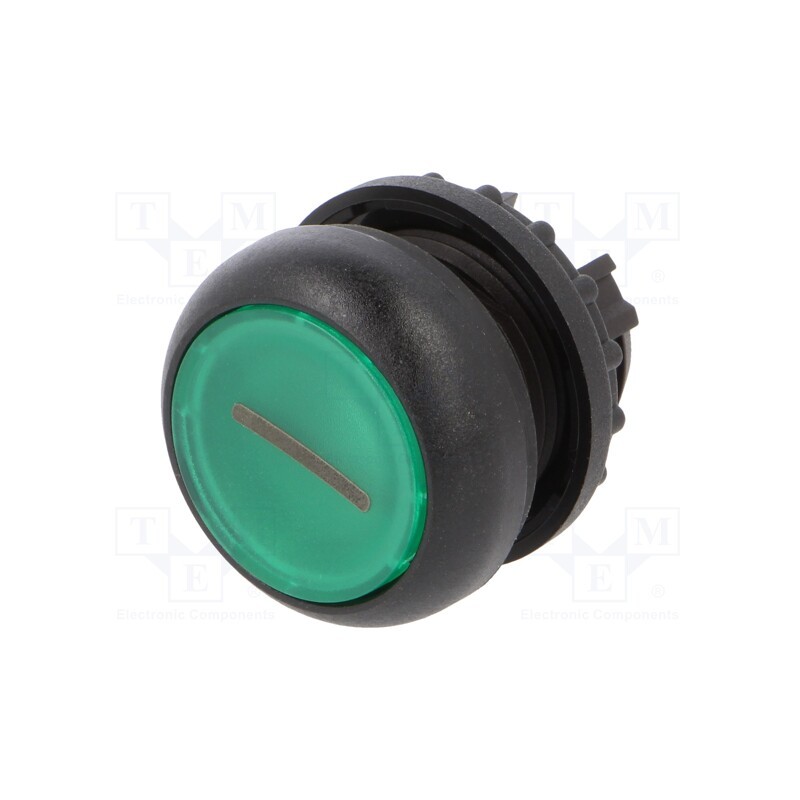 1 pcs x EATON ELECTRIC - M22S-DL-G-X1 - Switch: push-button, 22mm, Stabl.pos: 1, green, M22-FLED,M22-LED