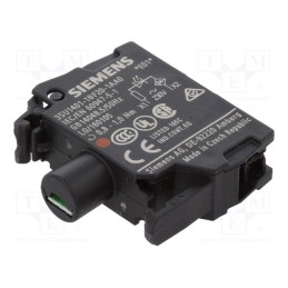 1 pcs x SIEMENS - 3SU1401-1BF20-1AA0 - Illuminating unit, 22mm, 3SU1.5, -25÷70°C, Illumin: LED, front