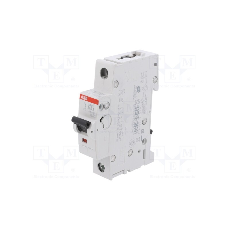 1 pcs x ABB - 2CDS251001R0981 - Circuit breaker, 230/400VAC, Inom: 0.5A, Poles: 1, Charact: D, 6kA