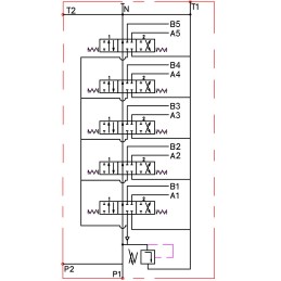 Hydraulic distributor 5s 40l 5xa1 badestnost