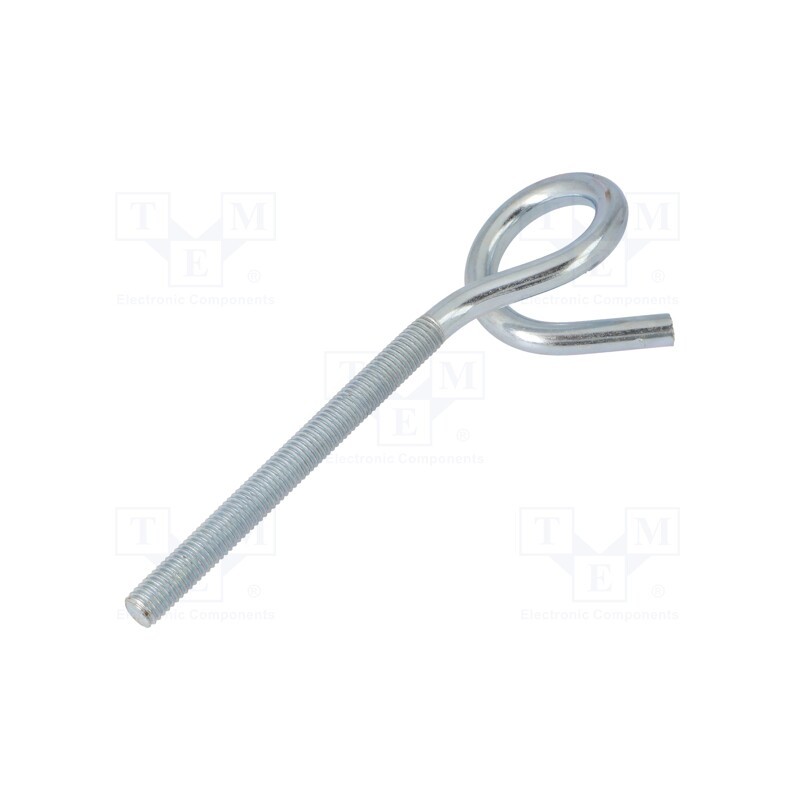 1 pcs x DROMET - HOH.8140 - Hook, ring, steel, zinc, 140mm