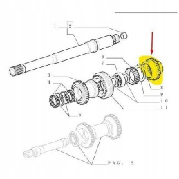 Gearbox wheel 36z Ford New Holland Fiat 5143457