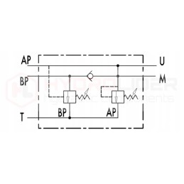 Hydraulic unloading valve vabp 1 2 two pumps
