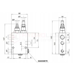 Hydraulic unloading valve vabp 1 2 two pumps