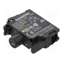 1 pcs x SIEMENS - 3SU1401-1BF30-1AA0 - Illuminating unit, 22mm, 3SU1.5, -25÷70°C, Illumin: LED, front
