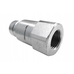 Hydraulic quick coupling, dry-cut plug