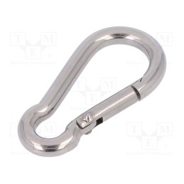 1 pcs x KRAFTBERG - KAR-4-A4 - Carabiner, acid resistant steel A4, for rope, L: 40mm, 4mm