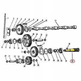 Shaft driving injection pump 950426 c 360 zetor
