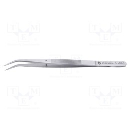 1 pcs x BERNSTEIN - 5-107-7 - Tweezers, 150mm, Blades: curved, Blade tip shape: flat,rounded