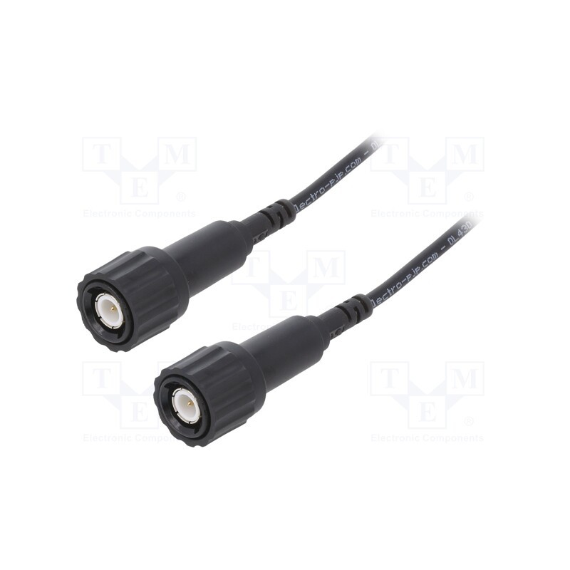 1 pcs x ELECTRO-PJP - 7050-IEC-50-200-SW - Test lead, 3A, BNC plug,both sides, Len: 2m, black, Z: 50Ω