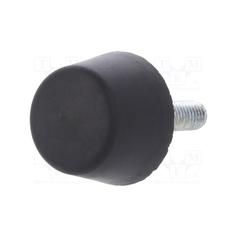 1 pcs x ELESA+GANTER - DVB.6-25-17-M6-25-70 - Vibroisolation foot, Ø: 25mm, Shore hardness: 70±5, 374N, 88N/mm