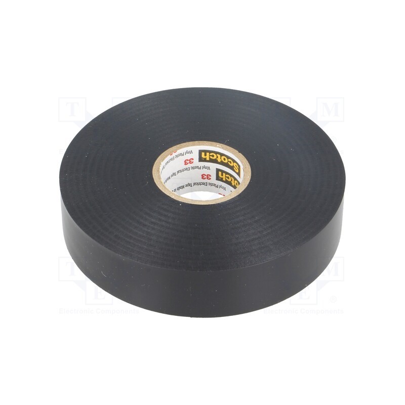 1 rol x 3M - SCOTCH 33 X 19 - Tape: electrical insulating, W: 19mm, L: 33m, Thk: 180um, black, 150%