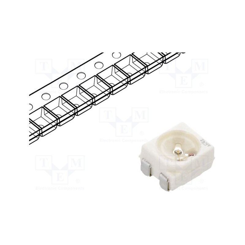 2 pcs x ams OSRAM - LB E6SG-T1U2-35-1 - LED, SMD, 3528,PLCC4, blue, 280÷710mcd, 3.5x2.8x1.9mm, 120°, 30mA