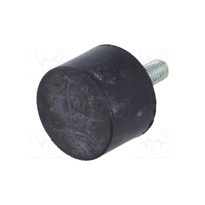 1 pcs x ELESA+GANTER - DVA.4-25-17-M6-18-55 - Vibroisolation foot, Ø: 25mm, H: 17mm, Shore hardness: 55±5, 770N