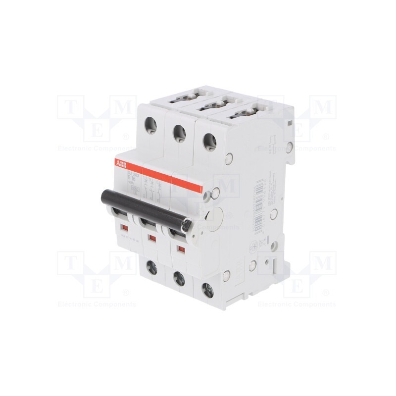 1 pcs x ABB - 2CDS253025R0165 - Circuit breaker, 400VAC, Inom: 16A, Poles: 3, Charact: B, 6kA, IP20