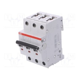 1 pcs x ABB - 2CDS253025R0105 - Circuit breaker, 400VAC, Inom: 10A, Poles: 3, Charact: B, 6kA, IP20