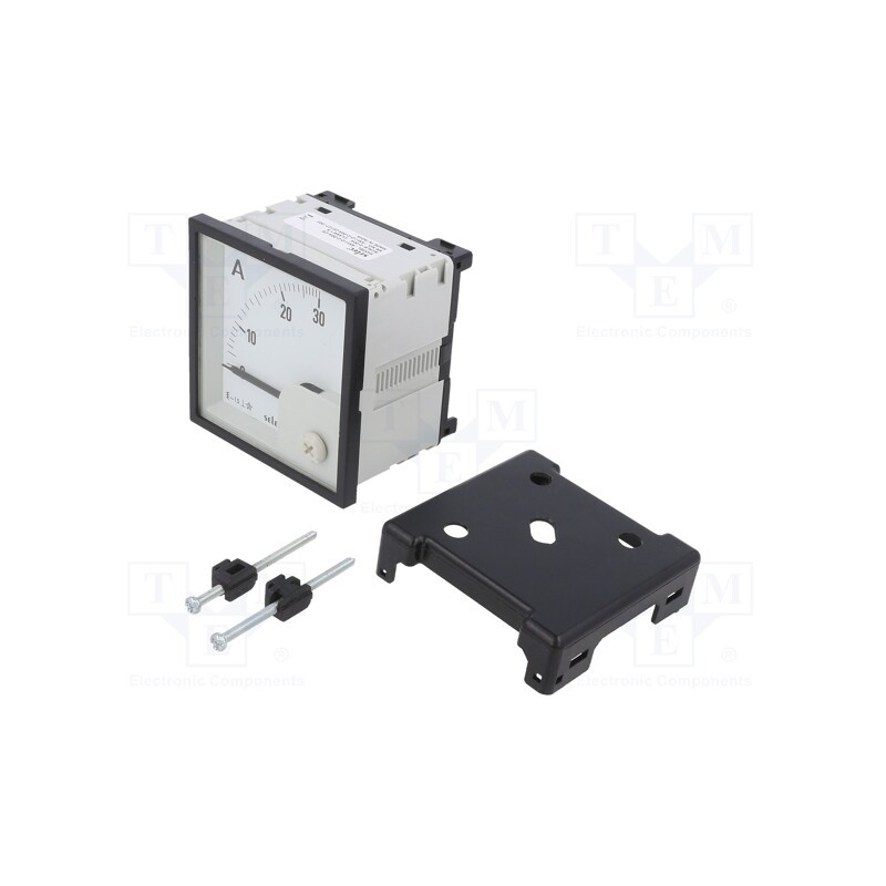 1 pcs x SELEC - AM-I-D-2-30A-CE - Ammeter, on panel, I AC: 0÷30A, Class: 1.5, 50÷60Hz, Features: 90°