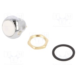 1 pcs x ITW LUMEX SWITCH - W48-1-RMC-N-WH-B - Switch: push-button, Pos: 2, SPST-NO, 0.25A/12VDC, OFF-(ON), panel