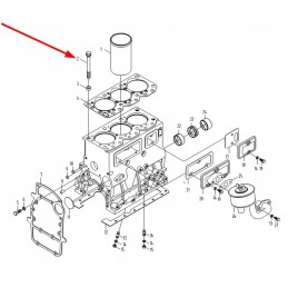 Km485qb 01005 6-point screw with flange m14 x 2 0