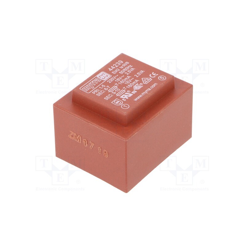 1 pcs x MYRRA - 44239 - Transformer: encapsulated, 5VA, 230VAC, 18V, 18V, 139mA, 139mA, PCB