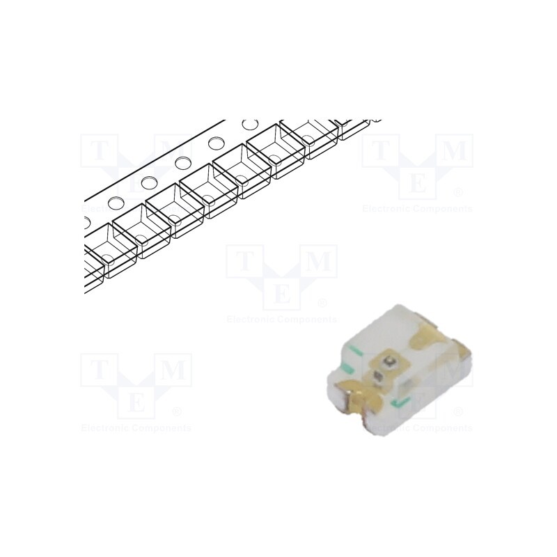 2 pcs x LUMEX - SML-LX0805SUGC-TR - LED, SMD, 0805, green, 23mcd, 2x1.25x1mm, 140°, 2÷2.4V, 20mA, 60mW