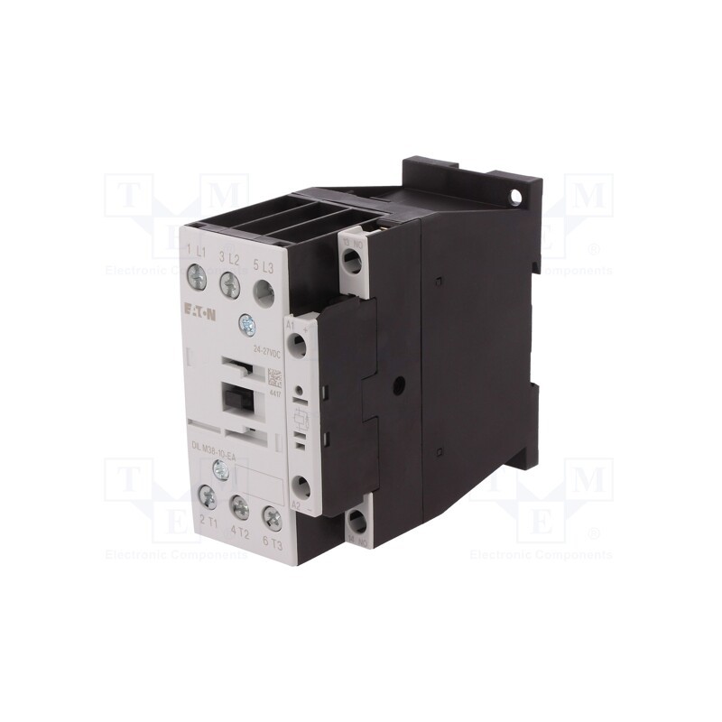 1 pcs x EATON ELECTRIC - DILM38-10-EA(RDC24) - Contactor: 3-pole, NO x3, Auxiliary contacts: NO, 24VDC, 38A, 690V
