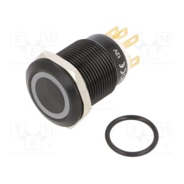 1 pcs x ONPOW - LAS1GQF-11E/R/12V/A - Switch: vandal resistant, Pos: 2, SPDT, 3A/220VAC, 5A/24VDC, IP65