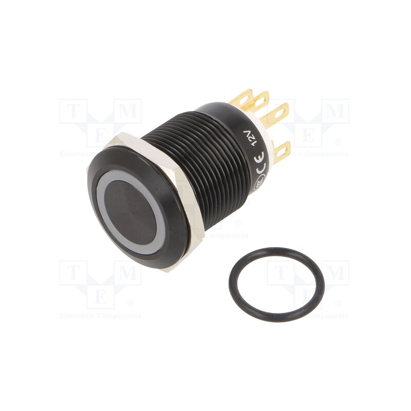 1 pcs x ONPOW - LAS1GQF-11E/R/12V/A - Switch: vandal resistant, Pos: 2, SPDT, 3A/220VAC, 5A/24VDC, IP65