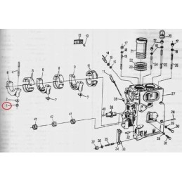 Foot nut shaft m16x1 5 high c 330