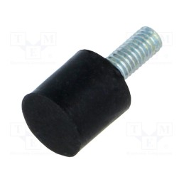 1 pcs x ELESA+GANTER - DVA.4-10-10-M4-10-70 - Vibroisolation foot, Ø: 10mm, H: 10mm, Shore hardness: 70±5, 84N