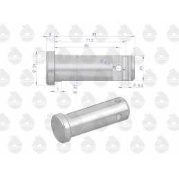 Milled pin of the lower lever joint 804502