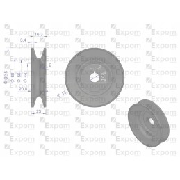Alternator pulley ex260000ex c 360 expom apr