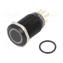 1 pcs x ONPOW - LAS1GQF-11ZE/W/12V/A - Switch: vandal resistant, Pos: 2, SPDT, 3A/220VAC, 5A/24VDC, IP65