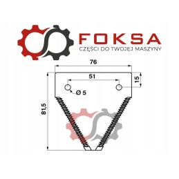 Top notched scythe blade Raspe Claas 614670