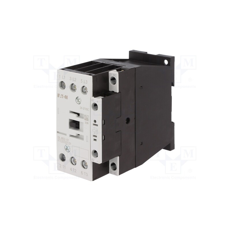 1 pcs x EATON ELECTRIC - DILM32-01(RDC24) - Contactor: 3-pole, NO x3, Auxiliary contacts: NC, 24VDC, 32A, 690V