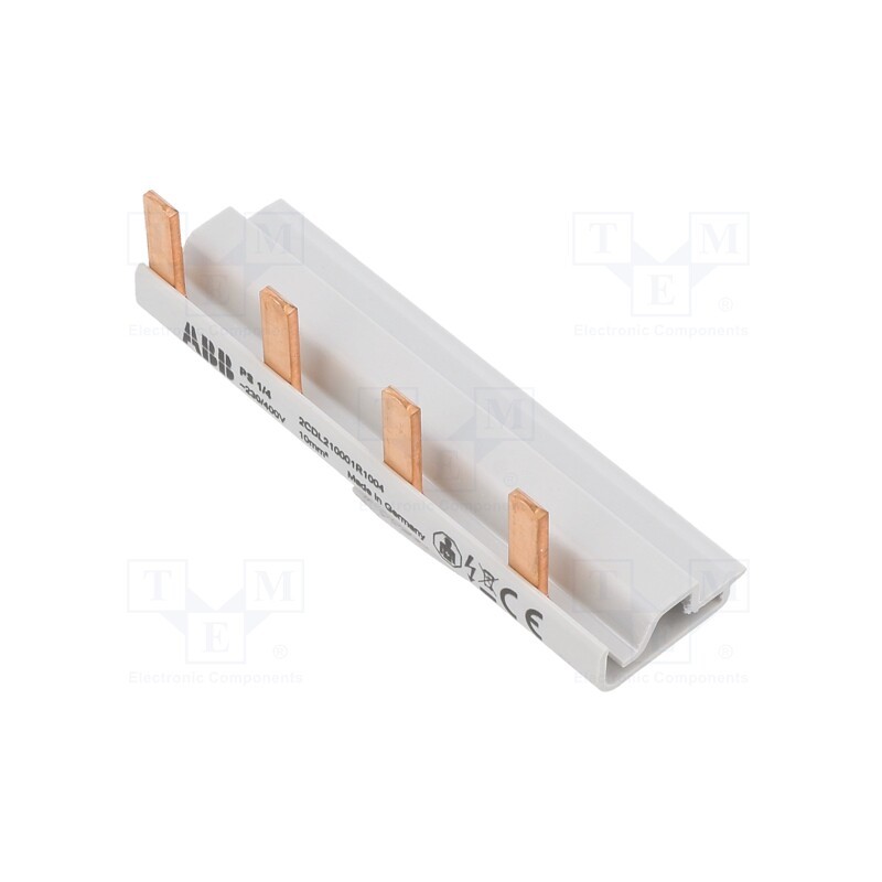 1 pcs x ABB - 2CDL210001R1004 - Busbar, 10mm2, Poles: 1, 690VAC, 690VDC, Inom: 63A, No.of mod: 4