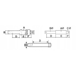 Upper link pin cat 0 l 54 mm oe 16 mm