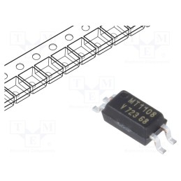 2 pcs x VISHAY - TCMT1108 - Optocoupler, SMD, Ch: 1, OUT: transistor, Uinsul: 3.75kV, Uce: 70V