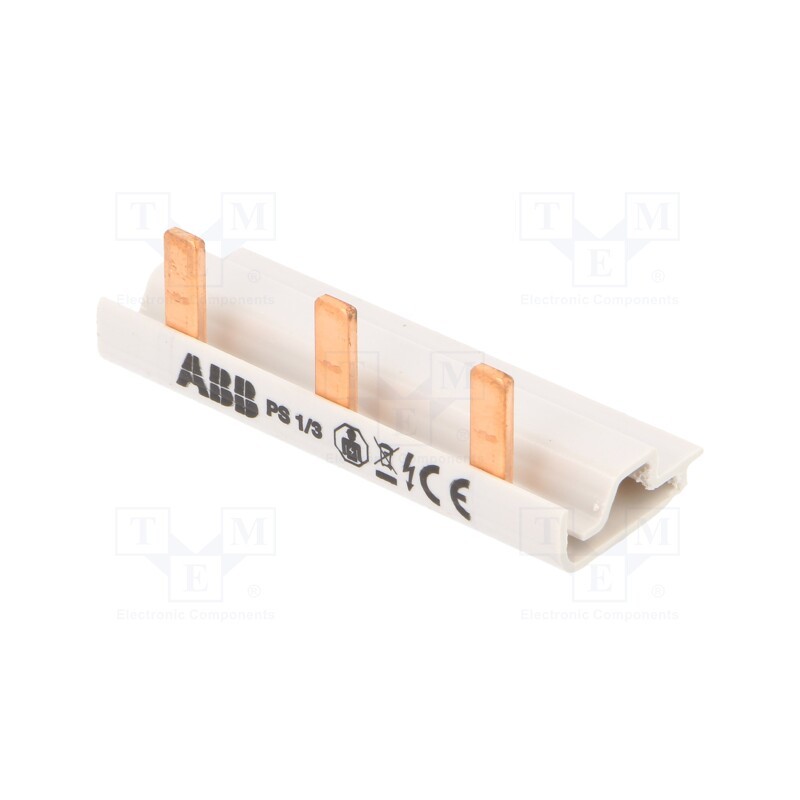1 pcs x ABB - 2CDL210001R1003 - Busbar, 10mm2, Poles: 1, 690VAC, 690VDC, Inom: 63A, No.of mod: 3
