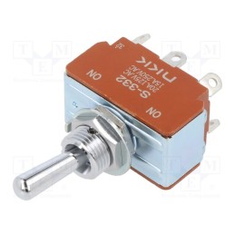 1 pcs x NKK SWITCHES - S332 - Switch: toggle, Pos: 2, DPDT, ON-ON, 9A/250VAC, 20A/30VDC, -10÷70°C