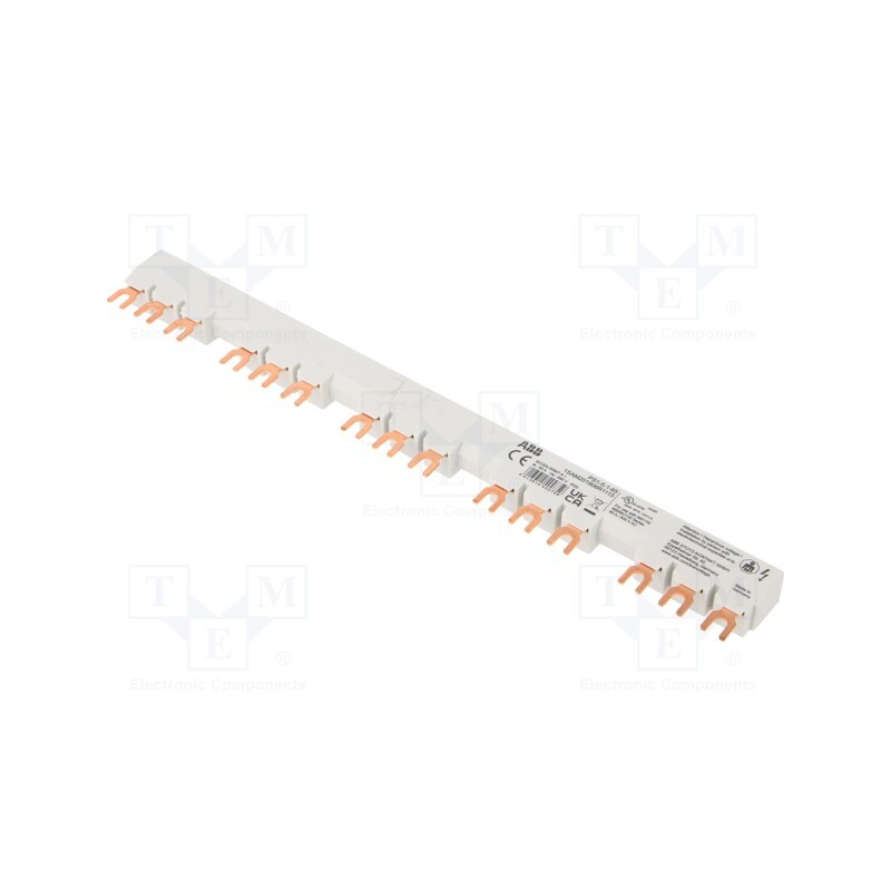 1 pcs x ABB - 1SAM201906R1115 - Busbar, 10mm2, Poles: 3, 690VAC, 250VDC, 6kV, Inom: 65A, fork