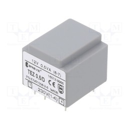 1 pcs x BREVE TUFVASSONS - TEZ0.5/D230/12V - Transformer: encapsulated, 0.5VA, 230VAC, 12V, 41.6mA, PCB, IP00