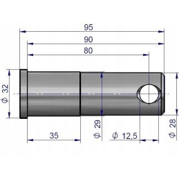 Lower link support pin c 360