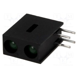 2 pcs x KINGBRIGHT ELECTRONIC - L-7104GO/2GD - LED, in housing, green, 3mm, No.of diodes: 2, 20mA, 40°, 2.2÷2.5V
