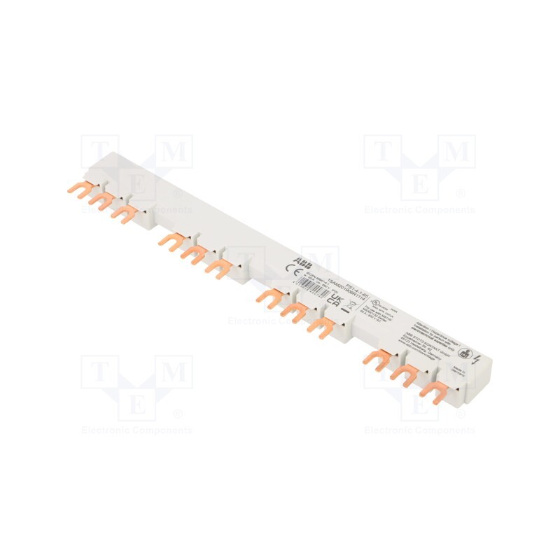 1 pcs x ABB - 1SAM201906R1114 - Busbar, 10mm2, Poles: 3, 690VAC, 250VDC, 6kV, Inom: 65A, fork