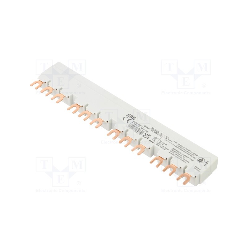 1 pcs x ABB - 1SAM201916R1104 - Busbar, 16mm2, Poles: 3, 690VAC, 250VDC, 6kV, Inom: 100A, fork
