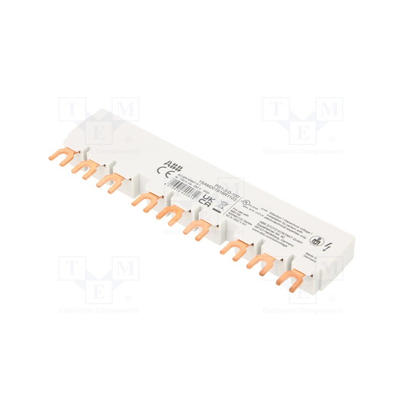 1 pcs x ABB - 1SAM201916R1103 - Busbar, 16mm2, Poles: 3, 690VAC, 250VDC, 6kV, Inom: 100A, fork