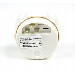 Voltage indicator voltmeter 8 16 v 52 mm white